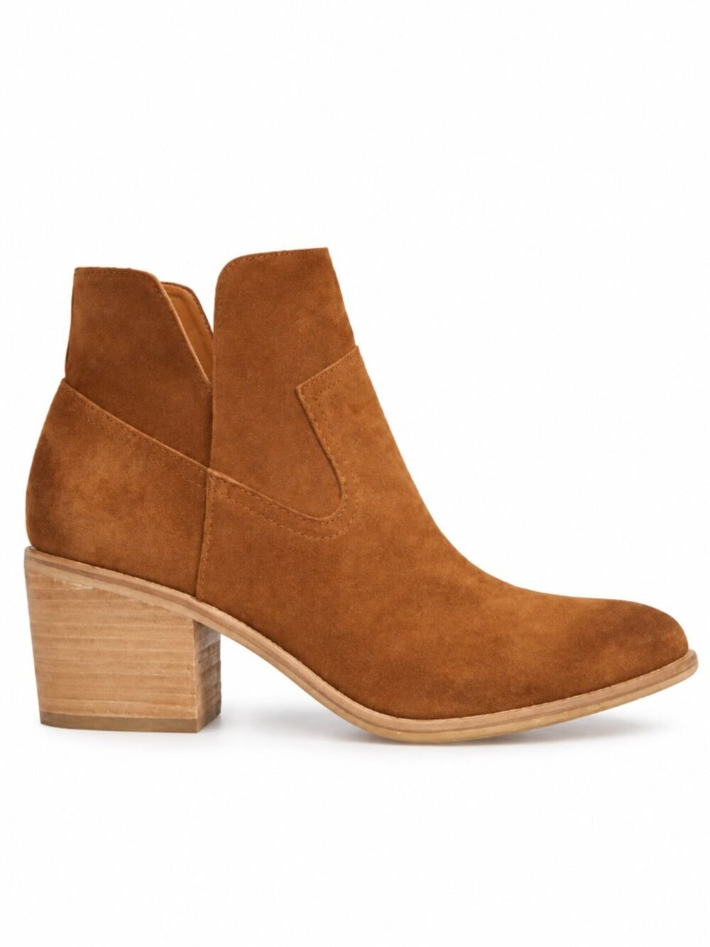 Nordstrom BP Brice Womens Cognac Brown Suede Ankle Booties 8 Coastal Cowgirl